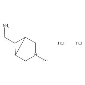 (3-Methyl-3-azabicyclo[3.1.0]hexan-6-YL)methanamine 2hcl结构式