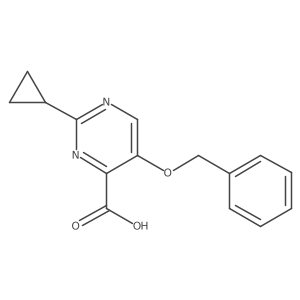 5-(Benzyloxy)-2-cyclopropylpyrimidine-4-carboxylic acid Structure
