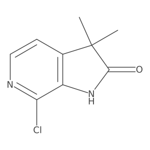 7-Chloro-3,3-dimethyl-1,3-dihydro-2H-pyrrolo[2,3-c]pyridin-2-one结构式