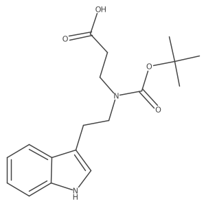 3-{[(tert-butoxy)carbonyl][2-(1H-indol-3-yl)ethyl]amino}propanoic acid结构式