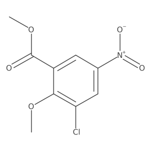 Methyl 3-chloro-2-methoxy-5-nitrobenzoate结构式