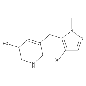 5-[(4-bromo-1-methyl-1H-pyrazol-5-yl)methyl]-1,2,3,6-tetrahydropyridin-3-ol Structure