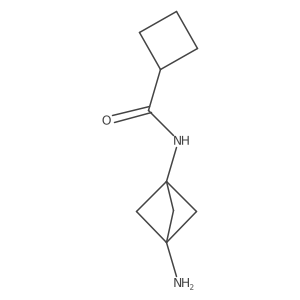 N-{3-aminobicyclo[1.1.1]pentan-1-yl}cyclobutanecarboxamide结构式
