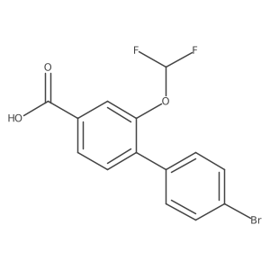 4-(4-Bromophenyl)-3-(difluoromethoxy)benzoic acid Structure