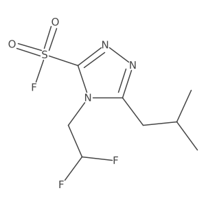 4-(2,2-difluoroethyl)-5-(2-methylpropyl)-4H-1,2,4-triazole-3-sulfonyl fluoride结构式