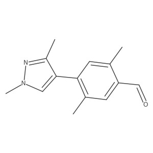 4-(1,3-dimethyl-1H-pyrazol-4-yl)-2,5-dimethylbenzaldehyde结构式