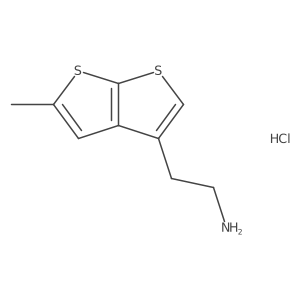 2-{5-Methylthieno[2,3-b]thiophen-3-yl}ethan-1-amine hydrochloride Structure