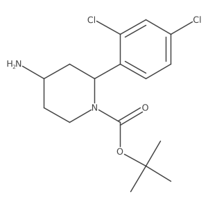 Tert-butyl 4-amino-2-(2,4-dichlorophenyl)piperidine-1-carboxylate结构式