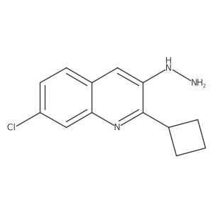 7-Chloro-2-cyclobutyl-3-hydrazinylquinoline结构式