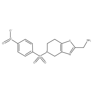 1-[5-(4-nitrobenzenesulfonyl)-4H,5H,6H,7H-[1,3]thiazolo[4,5-c]pyridin-2-yl]methanamine Structure