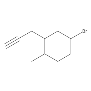 4-Bromo-1-methyl-2-(prop-2-yn-1-yl)cyclohexane结构式
