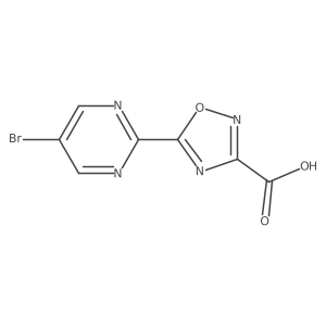 5-(5-Bromopyrimidin-2-yl)-1,2,4-oxadiazole-3-carboxylic acid结构式