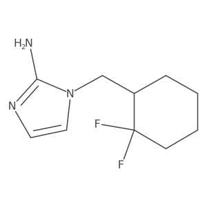 1-[(2,2-difluorocyclohexyl)methyl]-1H-imidazol-2-amine结构式
