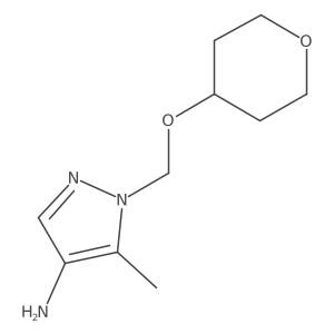 5-methyl-1-[(oxan-4-yloxy)methyl]-1H-pyrazol-4-amine Structure