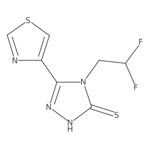 4-(2,2-difluoroethyl)-5-(1,3-thiazol-4-yl)-4H-1,2,4-triazole-3-thiol Structure