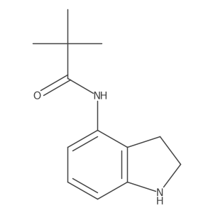 N-(2,3-dihydro-1H-indol-4-yl)-2,2-dimethylpropanamide结构式