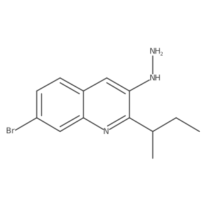 7-Bromo-2-(butan-2-yl)-3-hydrazinylquinoline Structure
