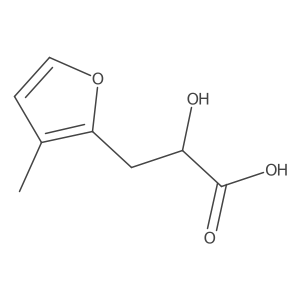 2-Hydroxy-3-(3-methylfuran-2-yl)propanoic acid结构式