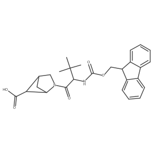2-[(2S)-2-({[(9H-fluoren-9-yl)methoxy]carbonyl}amino)-3,3-dimethylbutanoyl]-2-azabicyclo[2.1.1]hexane-5-carboxylic acid结构式
