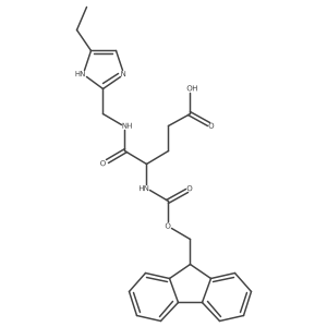 4-{[(4-ethyl-1H-imidazol-2-yl)methyl]carbamoyl}-4-({[(9H-fluoren-9-yl)methoxy]carbonyl}amino)butanoic acid Structure