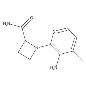 1-(3-Amino-4-methylpyridin-2-yl)azetidine-2-carboxamide结构式