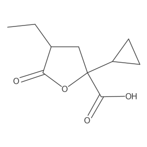 2-Cyclopropyl-4-ethyl-5-oxooxolane-2-carboxylic acid Structure