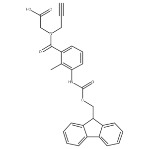 2-{1-[3-({[(9H-fluoren-9-yl)methoxy]carbonyl}amino)-2-methylphenyl]-N-(prop-2-yn-1-yl)formamido}acetic acid结构式