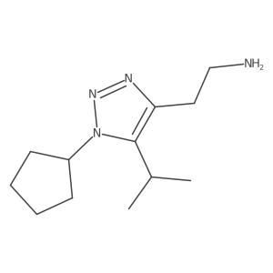 2-[1-cyclopentyl-5-(propan-2-yl)-1H-1,2,3-triazol-4-yl]ethan-1-amine结构式