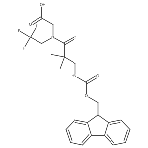 2-[3-({[(9H-fluoren-9-yl)methoxy]carbonyl}amino)-2,2-dimethyl-N-(2,2,2-trifluoroethyl)propanamido]acetic acid结构式