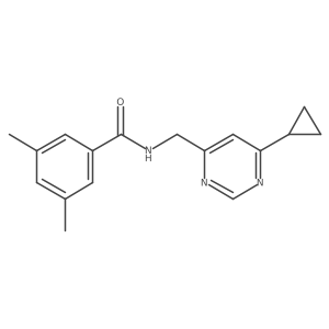 N-[(6-cyclopropylpyrimidin-4-yl)methyl]-3,5-dimethylbenzamide Structure