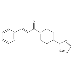 (E)-1-(4-(2H-1,2,3-triazol-2-yl)piperidin-1-yl)-3-phenylprop-2-en-1-one结构式
