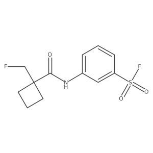 3-[1-(Fluoromethyl)cyclobutaneamido]benzene-1-sulfonyl fluoride Structure