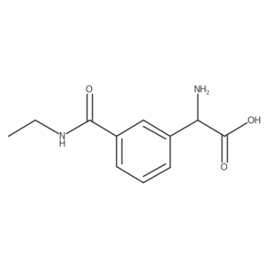 2-Amino-2-[3-(ethylcarbamoyl)phenyl]acetic acid Structure