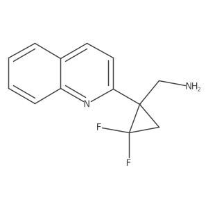 [2,2-Difluoro-1-(quinolin-2-yl)cyclopropyl]methanamine结构式