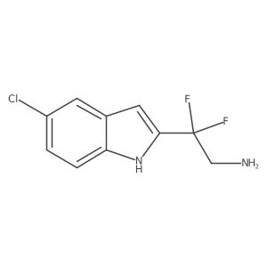 2-(5-chloro-1H-indol-2-yl)-2,2-difluoroethan-1-amine结构式