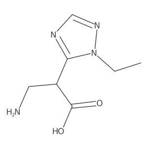 3-amino-2-(1-ethyl-1H-1,2,4-triazol-5-yl)propanoic acid Structure