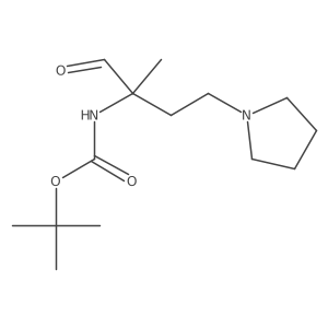 tert-butyl N-[2-methyl-1-oxo-4-(pyrrolidin-1-yl)butan-2-yl]carbamate Structure