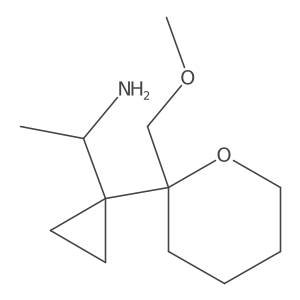 1-{1-[2-(Methoxymethyl)oxan-2-yl]cyclopropyl}ethan-1-amine Structure