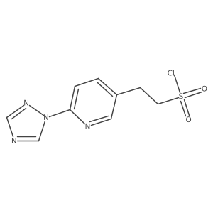 2-[6-(1H-1,2,4-triazol-1-yl)pyridin-3-yl]ethane-1-sulfonyl chloride Structure