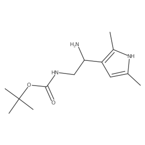 tert-butyl N-[2-amino-2-(2,5-dimethyl-1H-pyrrol-3-yl)ethyl]carbamate结构式
