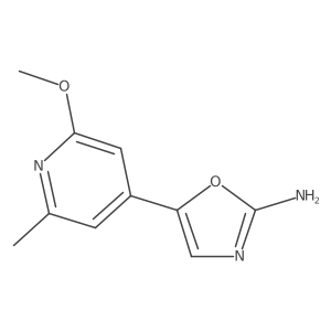 5-(2-Methoxy-6-methylpyridin-4-yl)-1,3-oxazol-2-amine结构式