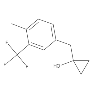 1-{[4-Methyl-3-(trifluoromethyl)phenyl]methyl}cyclopropan-1-ol Structure
