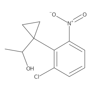 1-[1-(2-Chloro-6-nitrophenyl)cyclopropyl]ethan-1-ol结构式