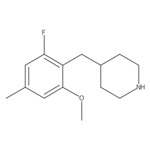 4-[(2-Fluoro-6-methoxy-4-methylphenyl)methyl]piperidine结构式