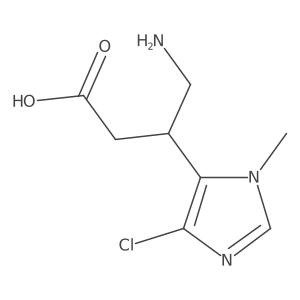 4-amino-3-(4-chloro-1-methyl-1H-imidazol-5-yl)butanoic acid Structure