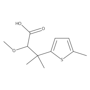 2-Methoxy-3-methyl-3-(5-methylthiophen-2-yl)butanoic acid结构式