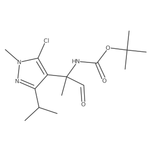 tert-butyl N-{2-[5-chloro-1-methyl-3-(propan-2-yl)-1H-pyrazol-4-yl]-1-oxopropan-2-yl}carbamate结构式