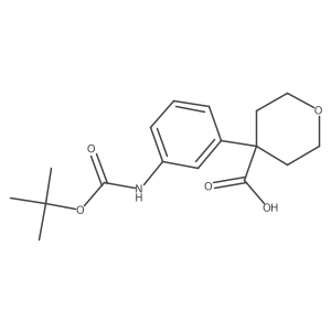 4-(3-{[(Tert-butoxy)carbonyl]amino}phenyl)oxane-4-carboxylic acid Structure