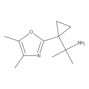 2-[1-(Dimethyl-1,3-oxazol-2-yl)cyclopropyl]propan-2-amine结构式
