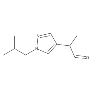 2-[1-(2-methylpropyl)-1H-pyrazol-4-yl]propanal结构式